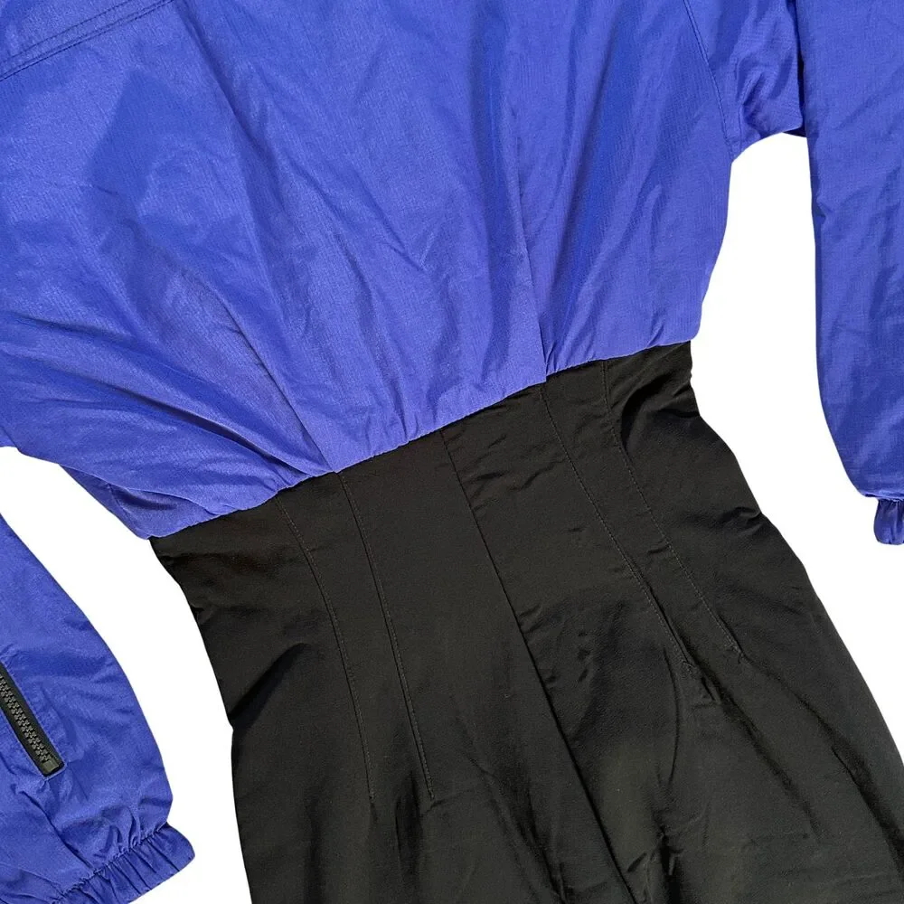 Vintage Nils Skiwear One Piece Ski Suit 4 Petite Purple Black 90s Made in USA⁠